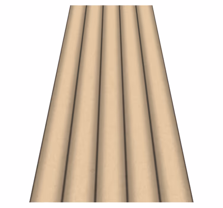 Bathroom vinyl rug in brown tube minimalist pattern - TenStickers