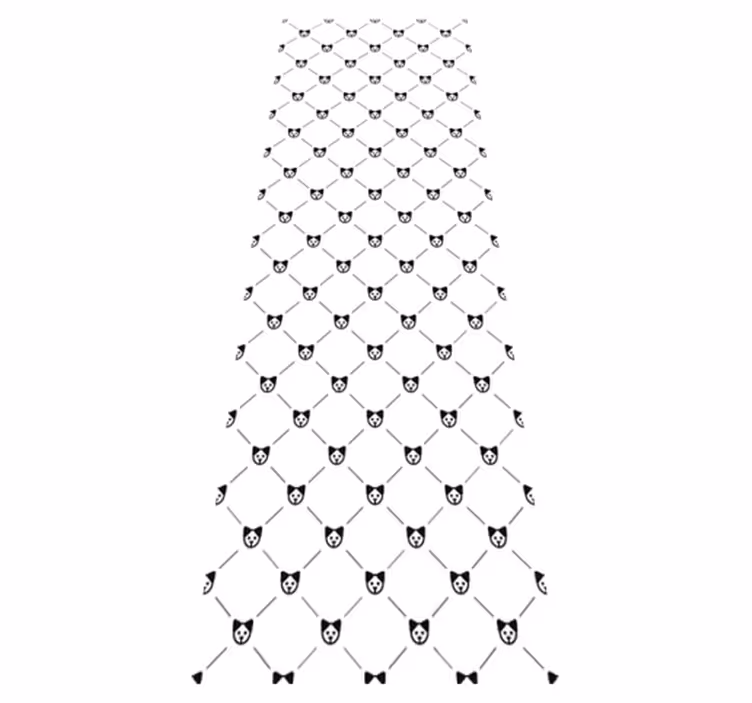 Bathroom vinyl rug with black and white dog pattern - TenStickers