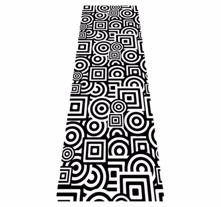 Bathroom vinyl rug concentric shapes design - TenStickers