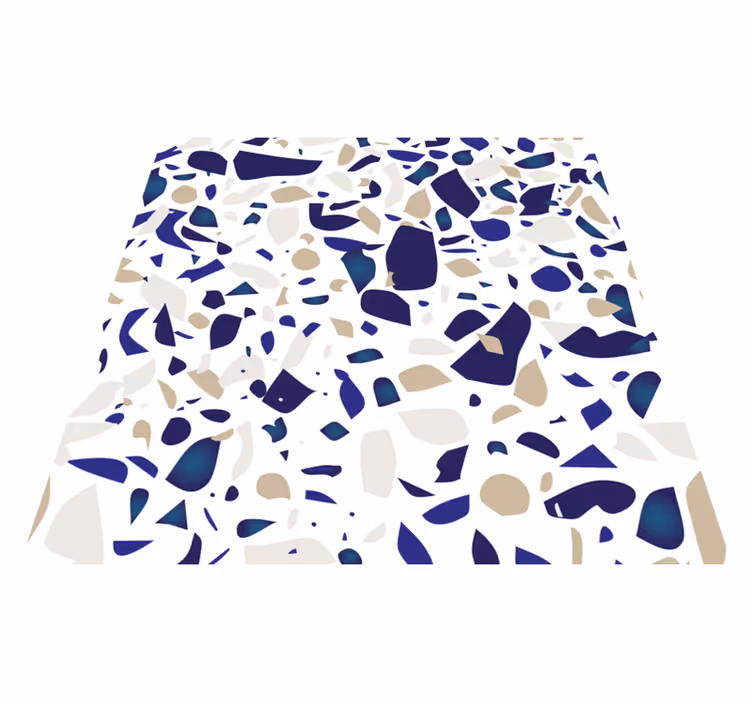 Bathroom vinyl rug imitation marble floor sticker - TenStickers