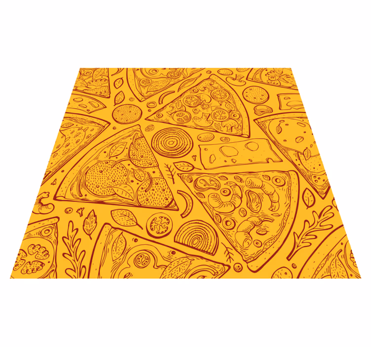 Kitchen vinyl rug with italian food motifs - TenStickers