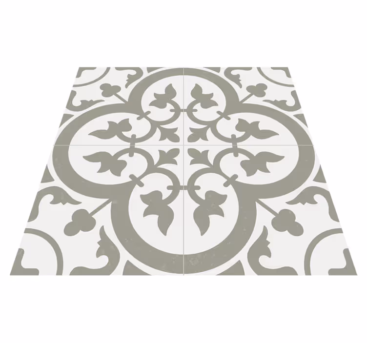 Kitchen vinyl rug evergreen fog moroccan tile - TenStickers