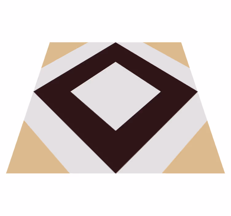 Kitchen vinyl rug with squared vintage cement pattern - TenStickers