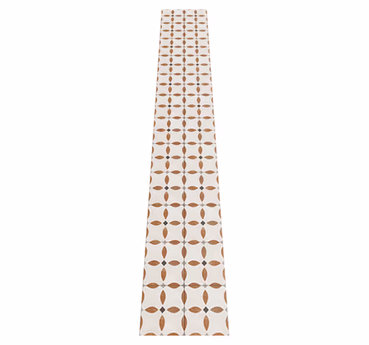 Kitchen vinyl rug with roman tile design - TenStickers