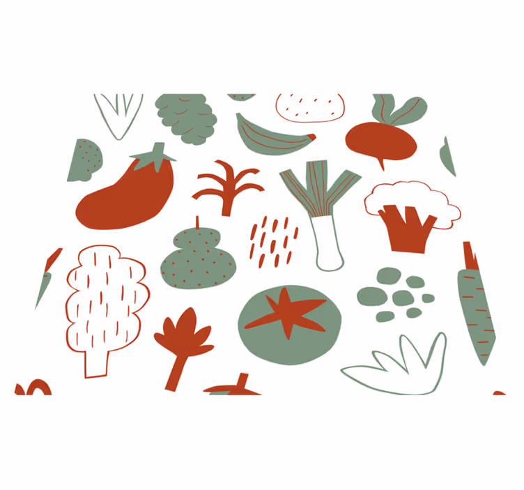 Kitchen vinyl rug with vibrant vegetables design - TenStickers