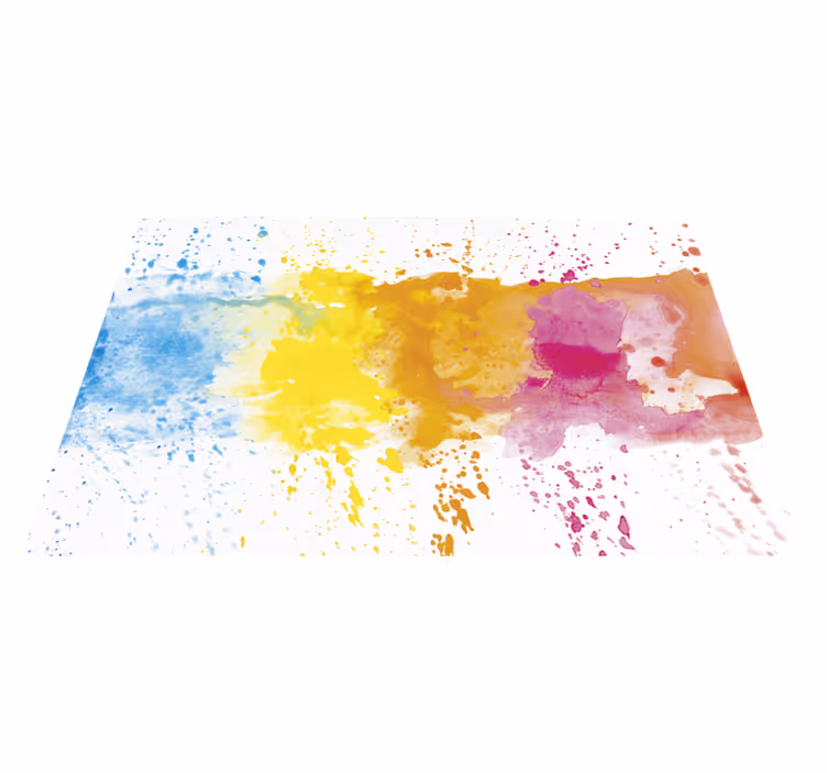 Colorful Splashed Surface kids rug - TenStickers