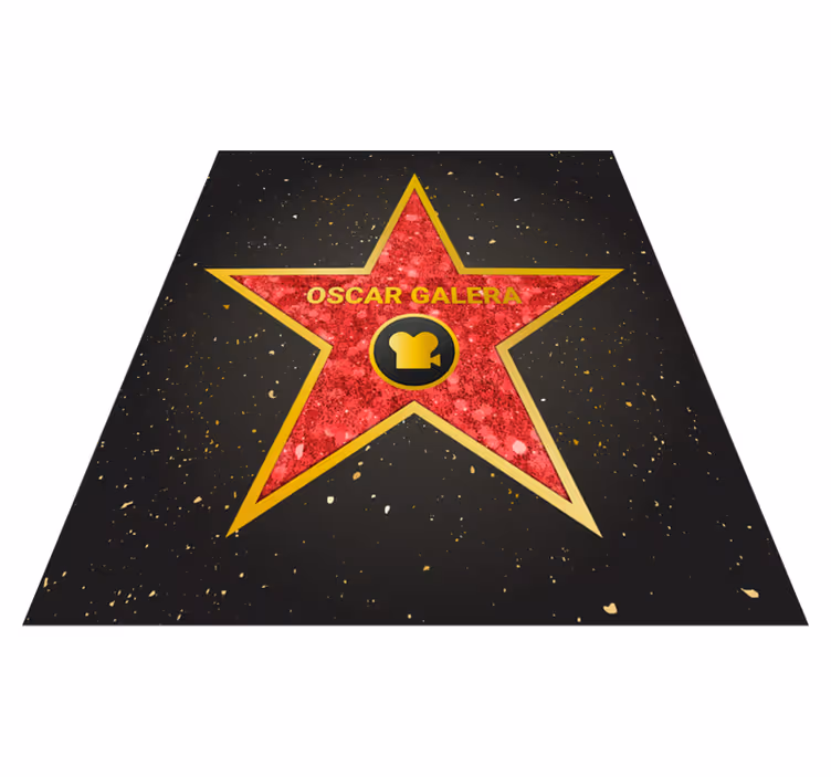 personalizable hollywood star vinyl rug - TenStickers