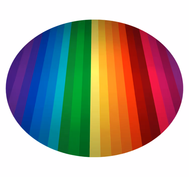 Vinyl rainbow carpet round stripes - TenStickers