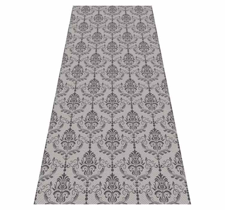 Textured vinyl rug graceful botanical inspiration - TenStickers