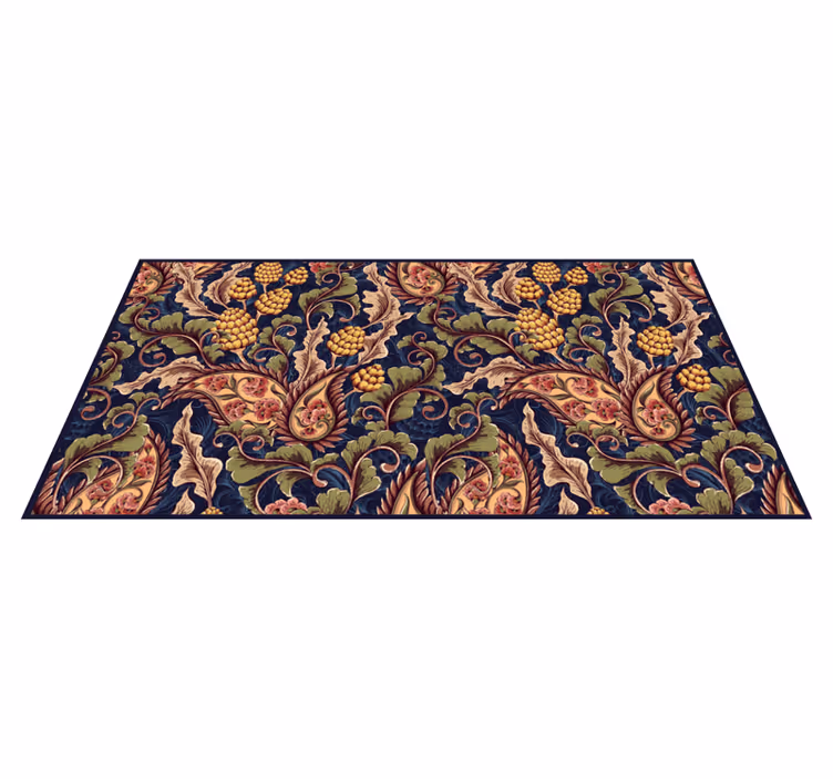 Realistic Paisley Illustration living room rug - TenStickers