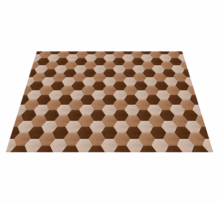 Honeycomb Pattern tile vinyl rug - TenStickers