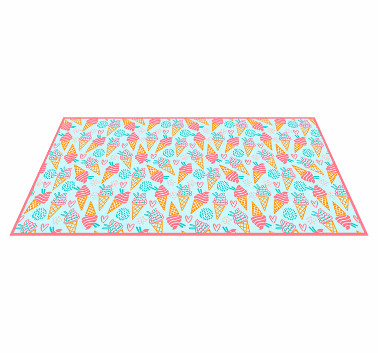 Ice Cream Fun kids vinyl rug - TenStickers