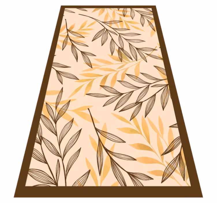 3d vinyl rug leaves nature vinyl rug - TenStickers