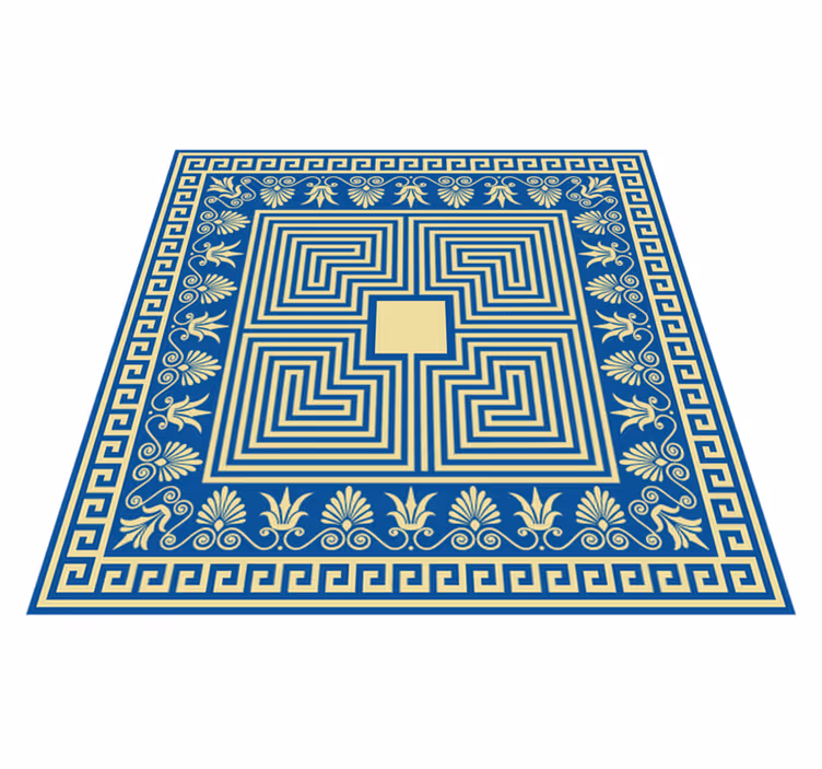 Geometric Mosaic tile vinyl rug - TenStickers