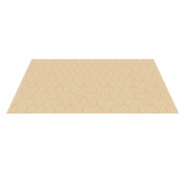 Hexagons with stripes tile geometric rugs - TenStickers