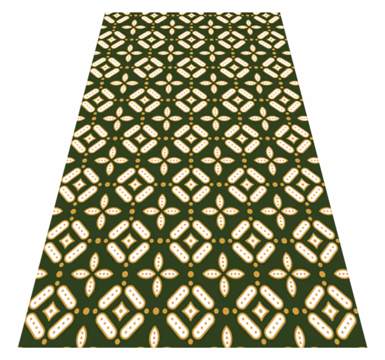Geometric Ornamentation kitchen vinyl rug - TenStickers