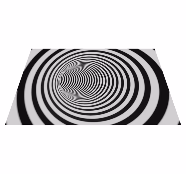 Optical Illusion Swirl geometric vinyl rug - TenStickers