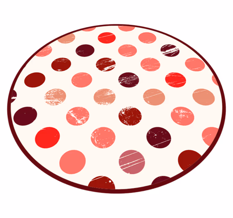 Circular Polka Dots textured vinyl rug - TenStickers