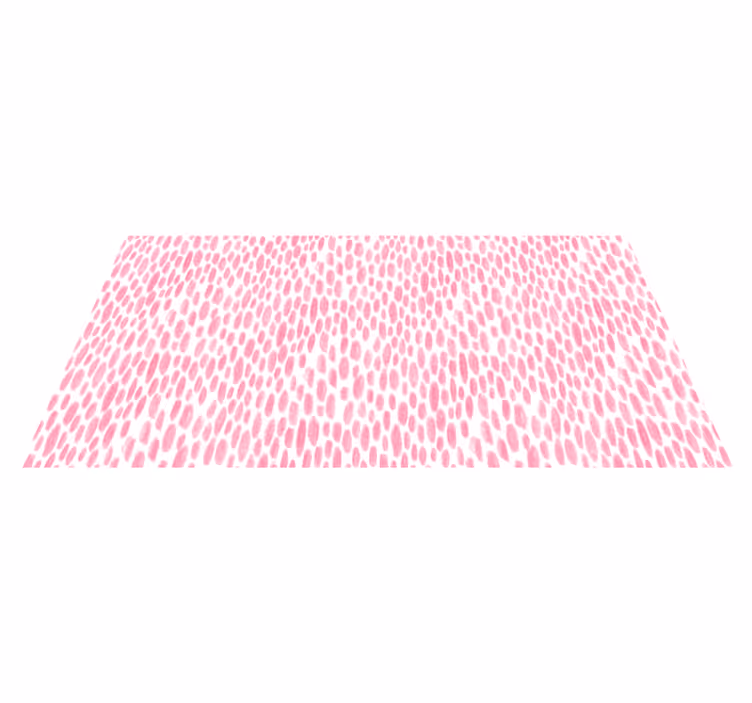 Pink Watercolor Dots teen vinyl rug - TenStickers