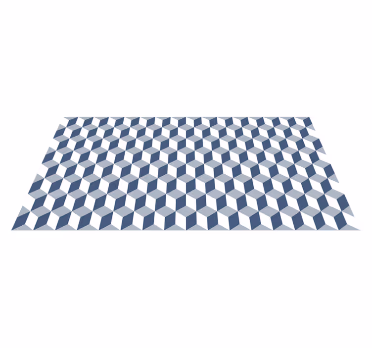 Cubical Pattern geometric vinyl rug - TenStickers