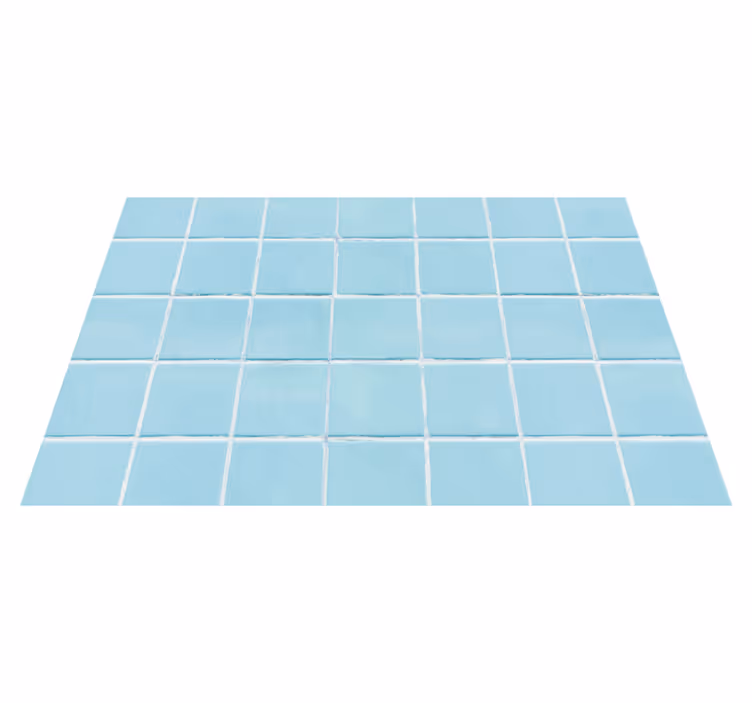 Azure Tile Simulation tile vinyl rug - TenStickers