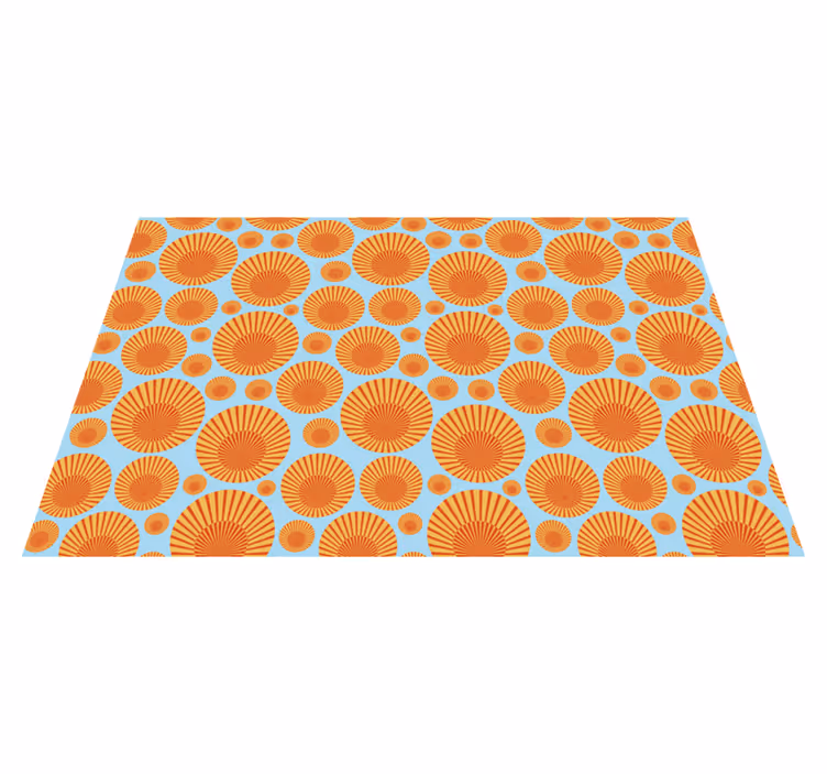 Geometric Sunburst geometric vinyl rug - TenStickers