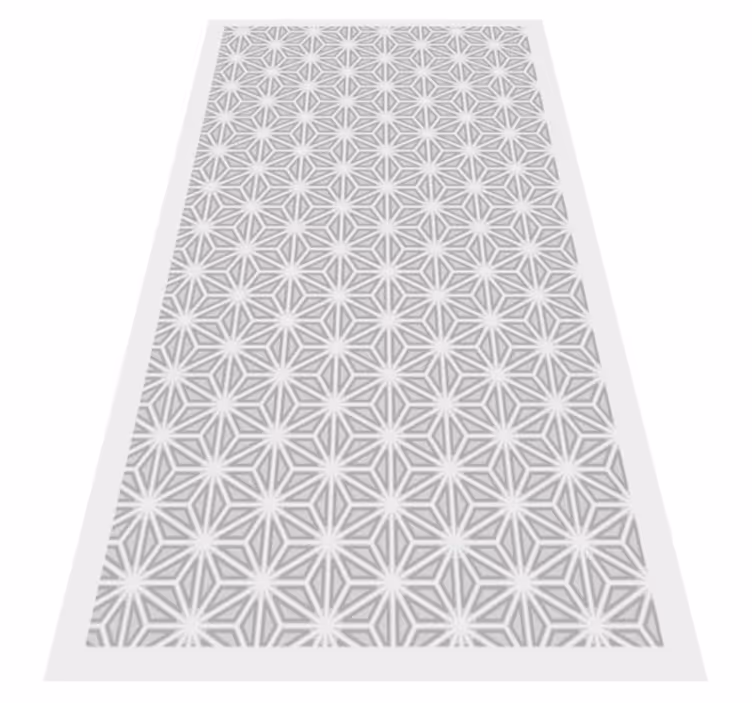 Elegant gray geometric vinyl rugs - TenStickers