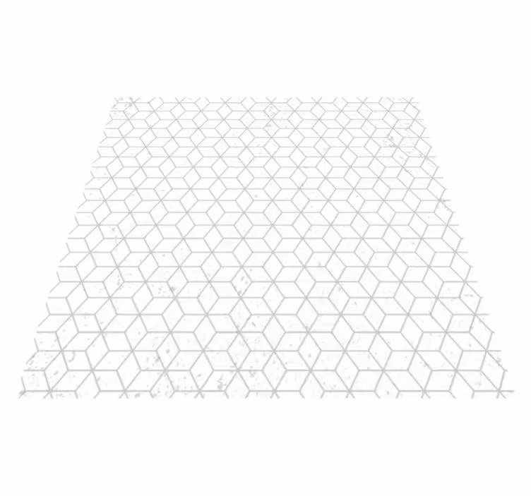 Geometric Cube Illusion geometric vinyl rug - TenStickers
