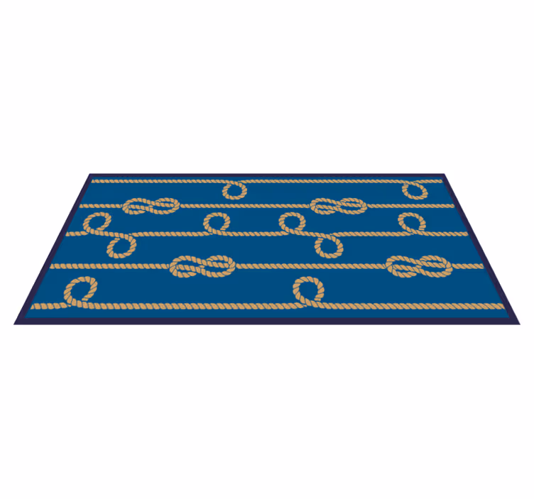 Nautical Knots Pattern textured vinyl rug - TenStickers