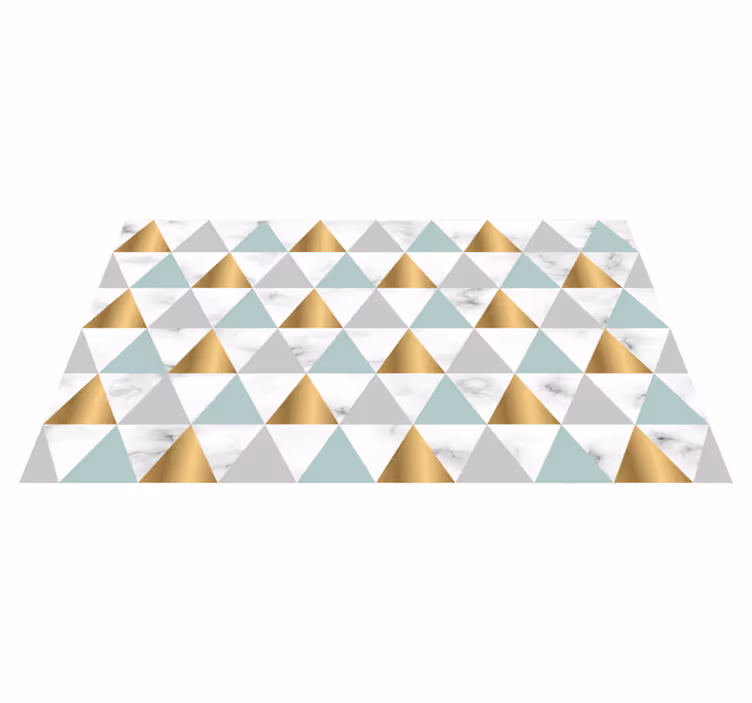 Marble triangle geometry hallway runners - TenStickers