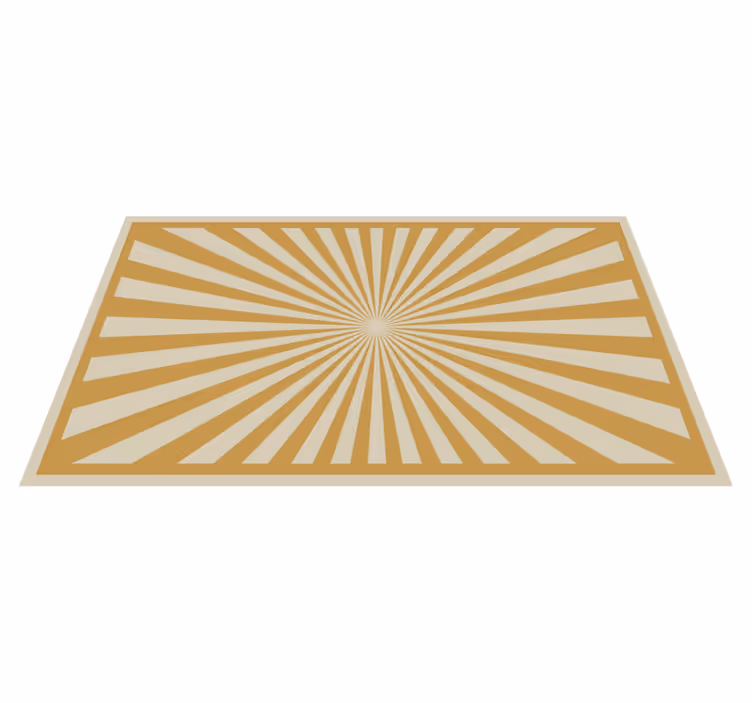 Radiant Burst Pattern geometric vinyl rug - TenStickers