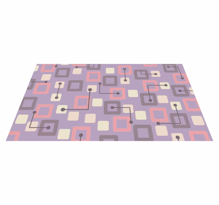 Pink and Purple Modern Tile geometric rugs - TenStickers