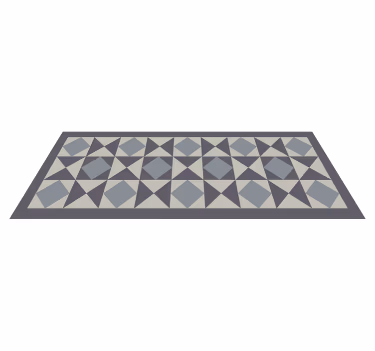 Geometric vinyl rug with geometric shapes design - TenStickers