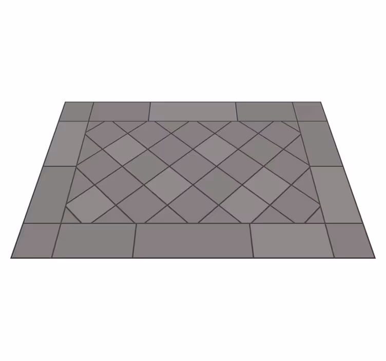 Tiled Geometrics tile vinyl rug - TenStickers