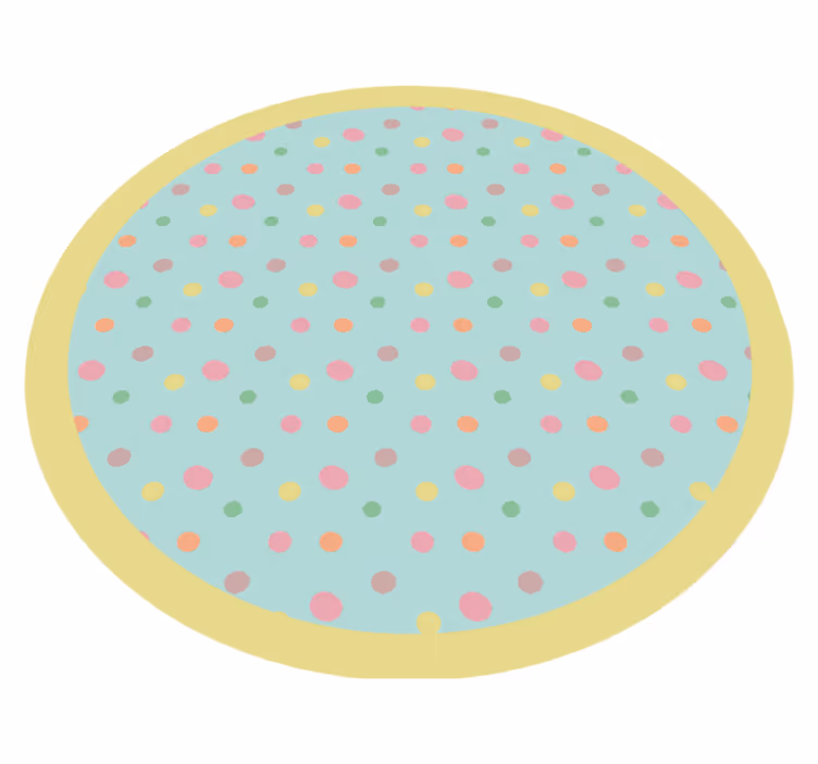 Vibrant Spotty Dots living room vinyl rug - TenStickers