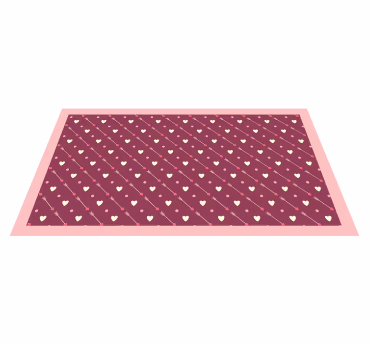 Polka dot pattern with heart geometric rugs - TenStickers
