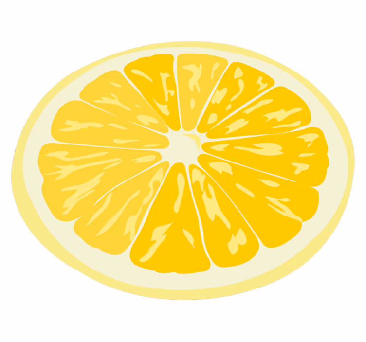 Bright lemon slice kitchen vinyl rug - TenStickers