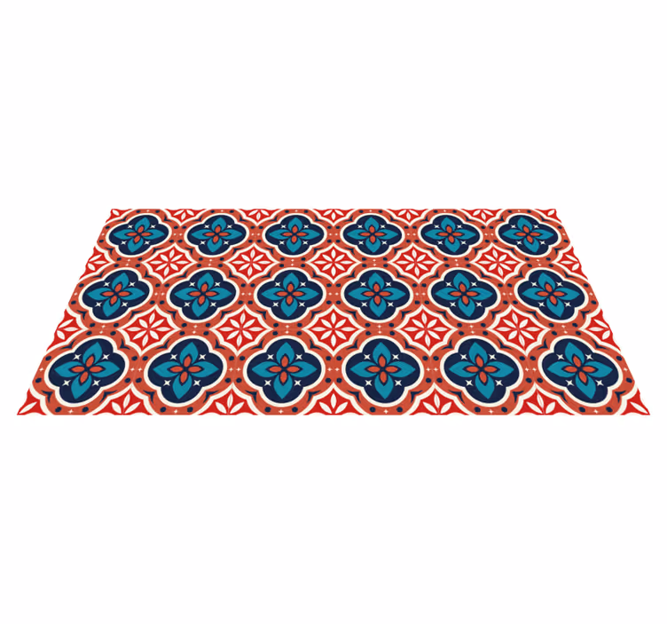Red Vinyl floor mat tile carpet - TenStickers