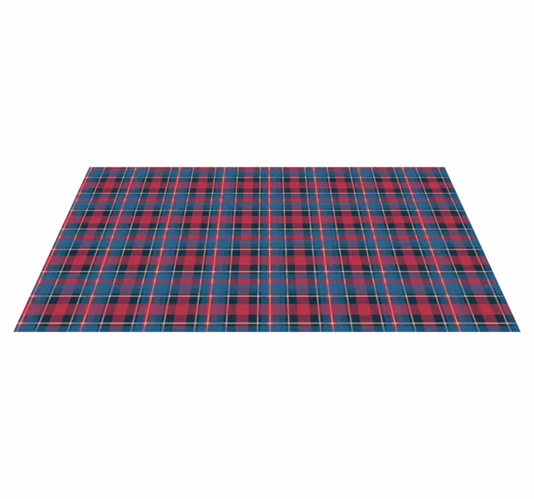 Checkered Pattern Style striped vinyl rug - TenStickers