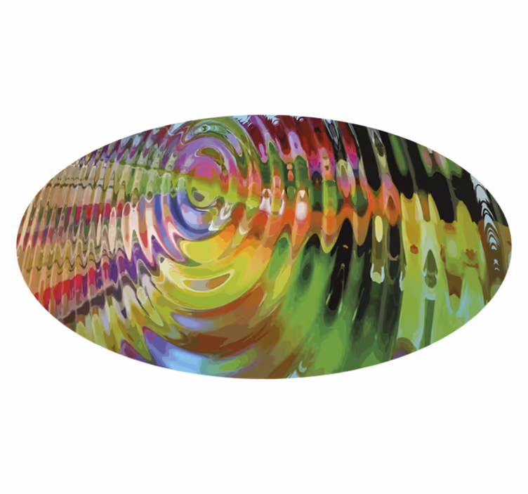 Colorful ripple pattern textured vinyl rug - TenStickers