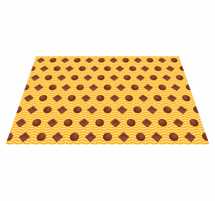 Chocolate pattern kitchen vinyl rug - TenStickers