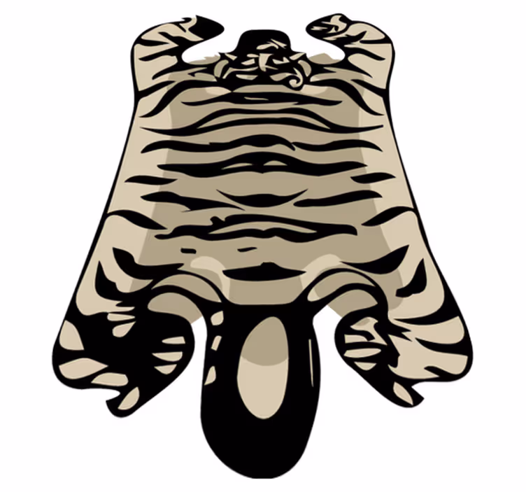 Ethnical tiger animal print vinyl rug - TenStickers