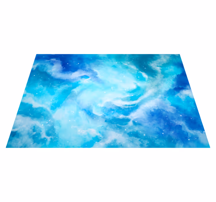 Celestial watercolour textured vinyl rug - TenStickers
