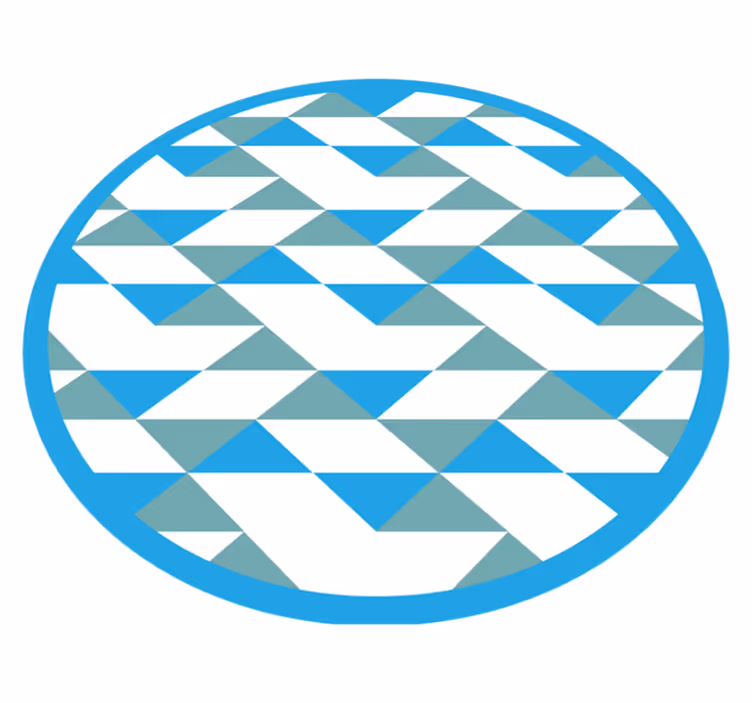 Blue small triangles tile carpet - TenStickers