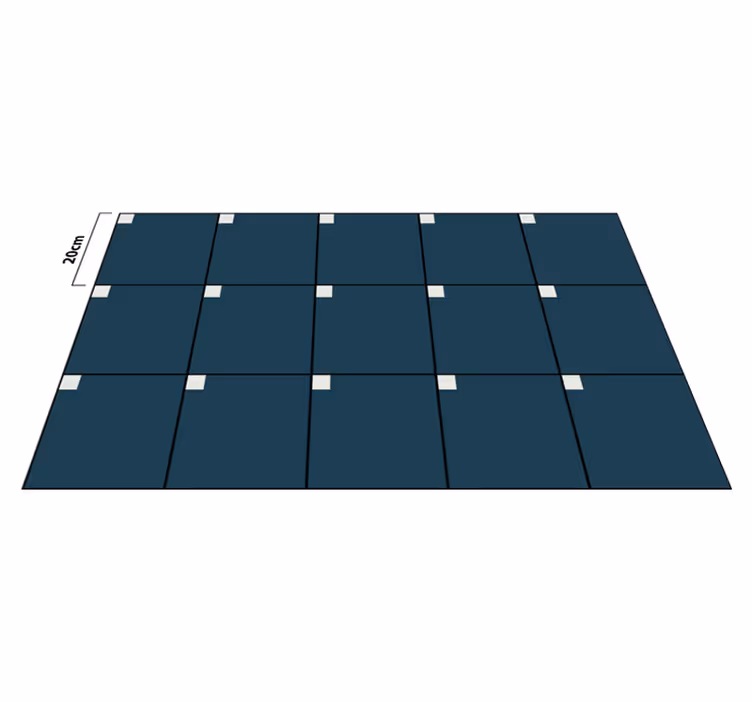 Deep Blue Texture tile vinyl rug - TenStickers
