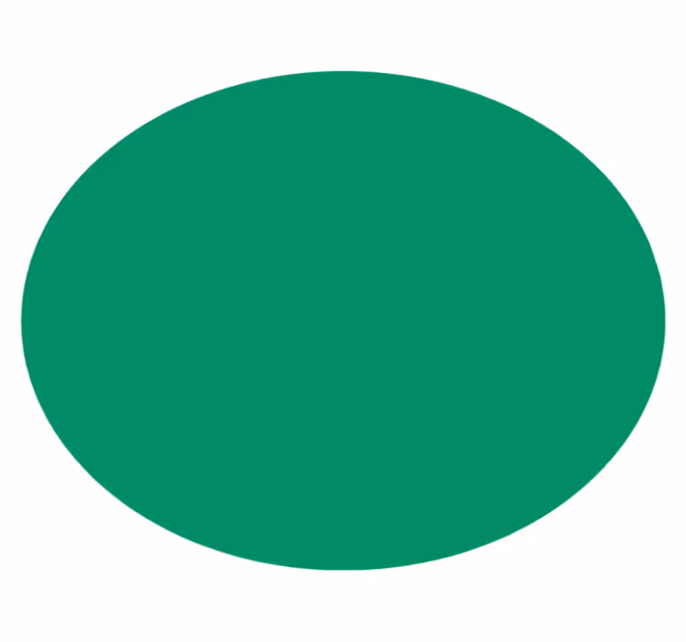 Vibrant Green circular vinyl rug - TenStickers