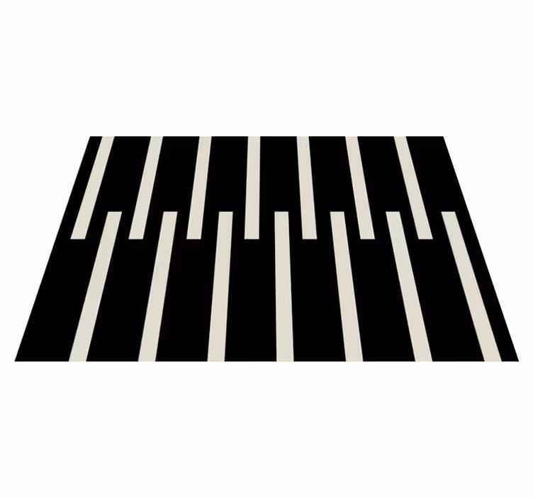 Stylish striped design teen vinyl rug - TenStickers