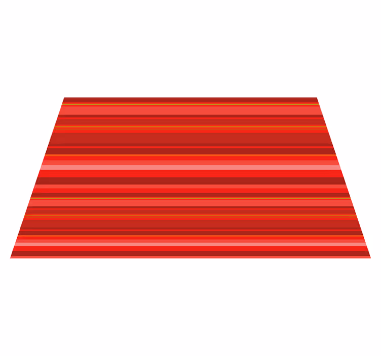 Vibrant red pattern striped vinyl rug - TenStickers