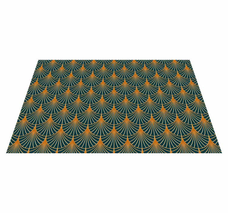 Green arches vintage vinyl rug - TenStickers