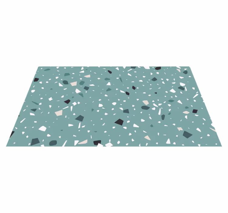 Aquamarine terrazzo texture carpet - TenStickers